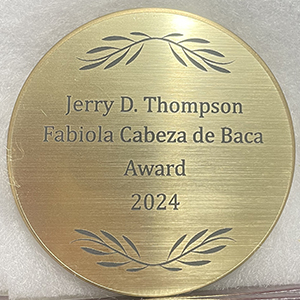 Medal awarded to Dr. Jerry Thompson
