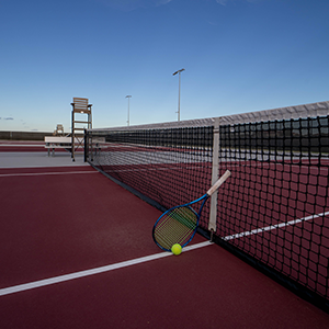 Tennis Court with Racket