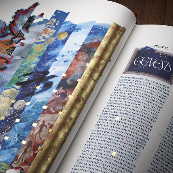 Vibrant colors fill the pages of the Heritage Edition of The Saint John's Bible