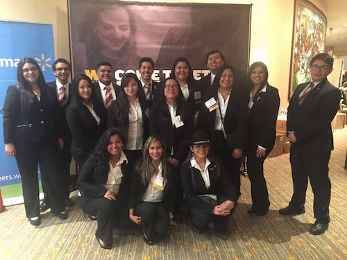 TAMIU Enactus members celebrate their victory at the Dallas competition.