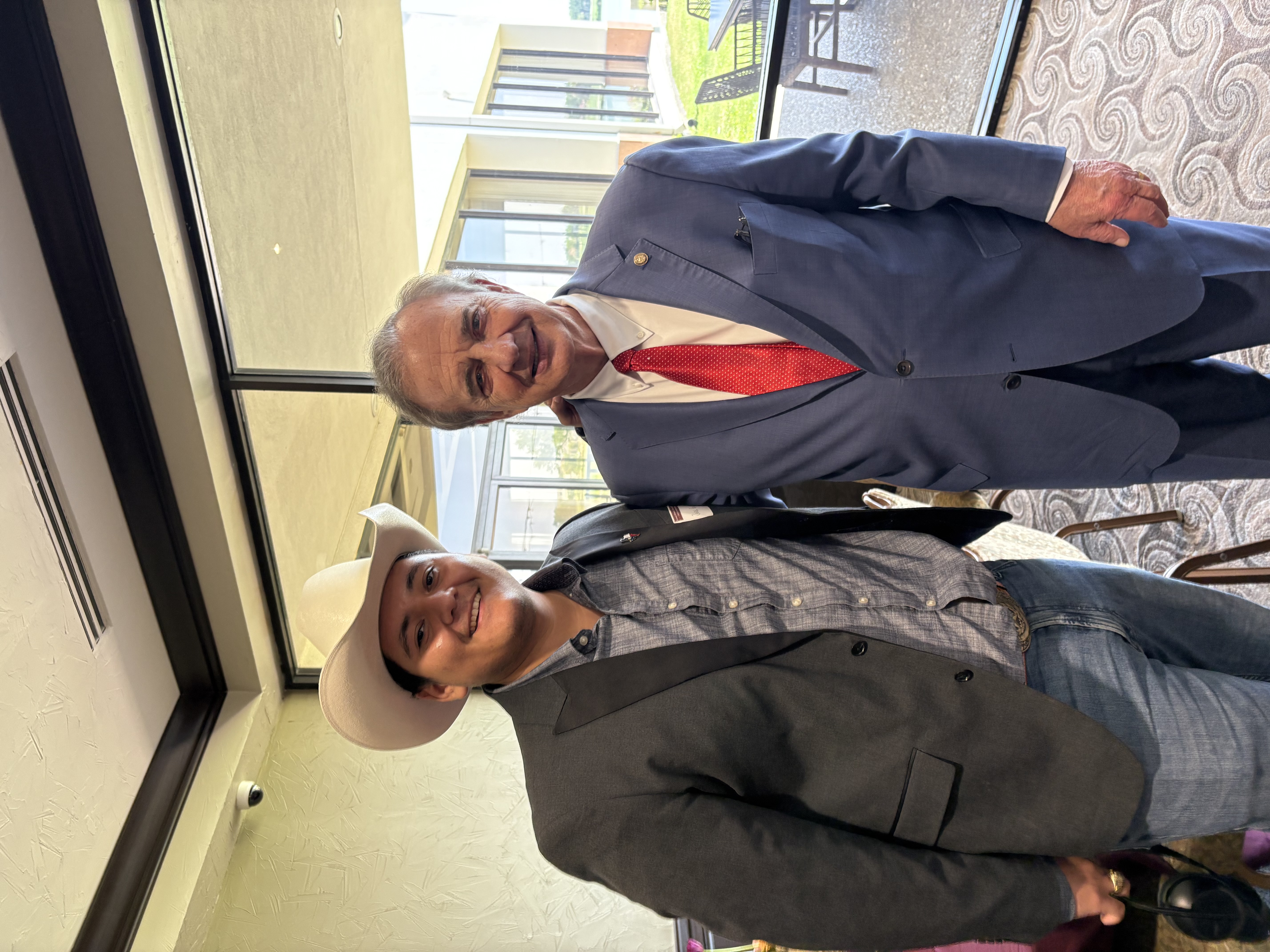 Chancellor Sharp and Conrad Galaviz
