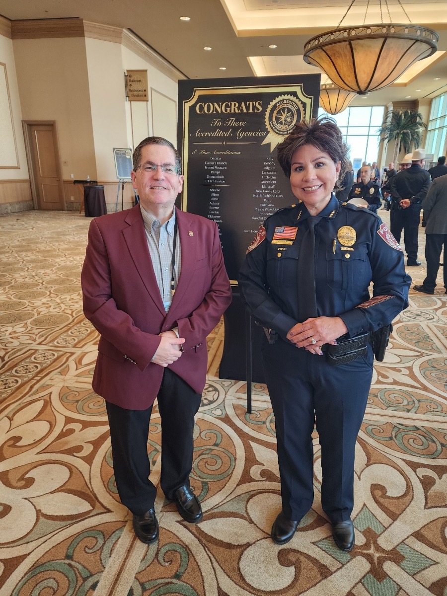 UPD Chief Cordelia Perez and Trevor Liddle