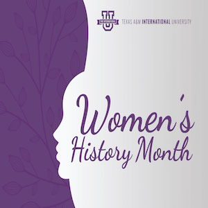 Poster Art for TAMIU Women's History Month