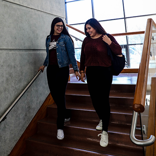 Students inside the WHTC building