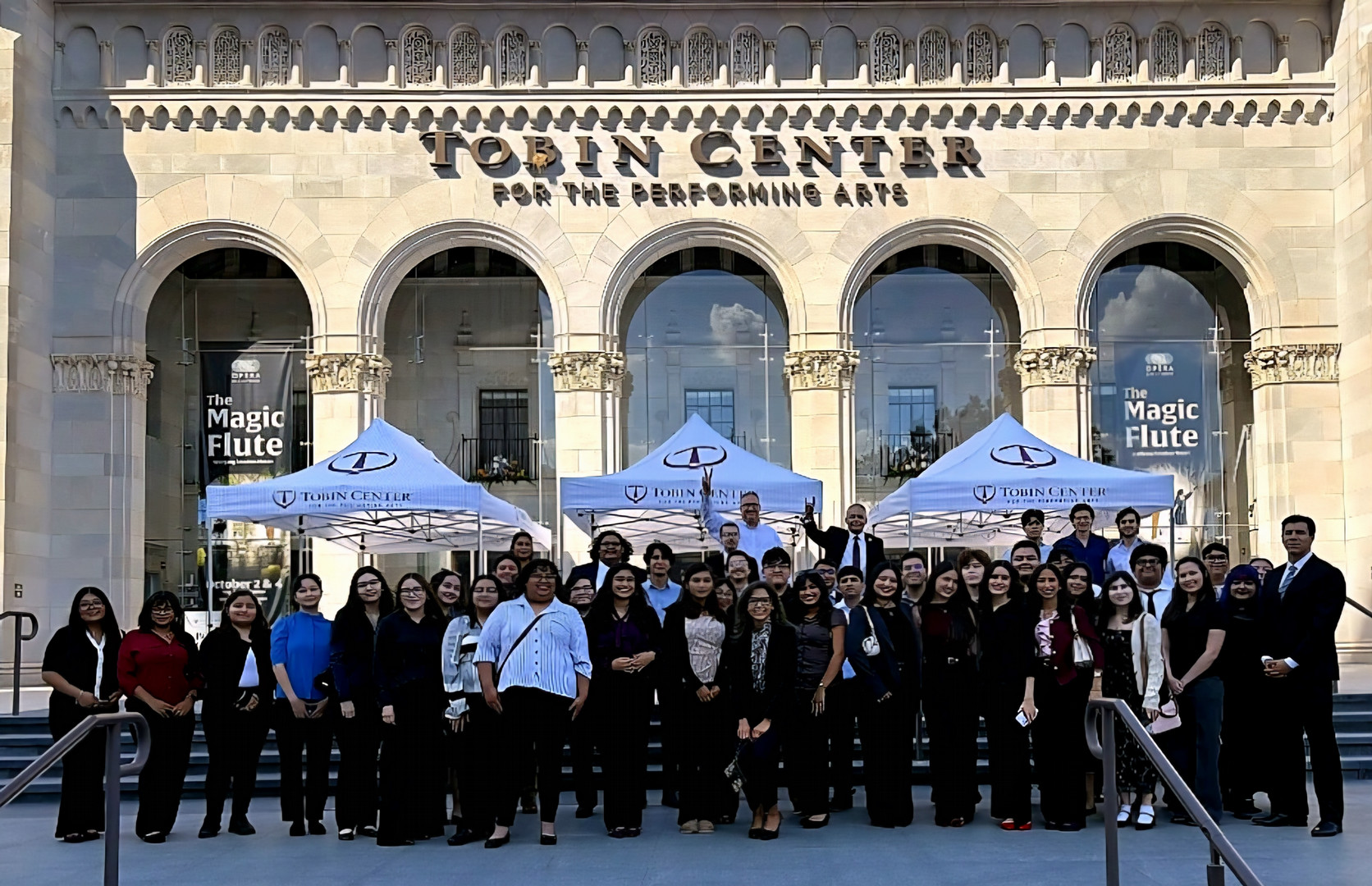 TAMIU students attending The Magic Flute  Opera San Antonio production.