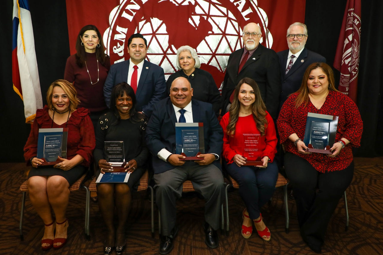 Recipients of Educator Grants alongside Carlos Zaffirini Jr. and Senator Judith Zaffirini