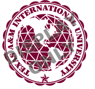 TAMIU seal PMS 7421