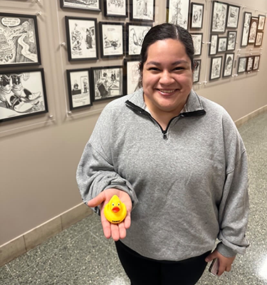 Duck found near Bob Bullock Hall