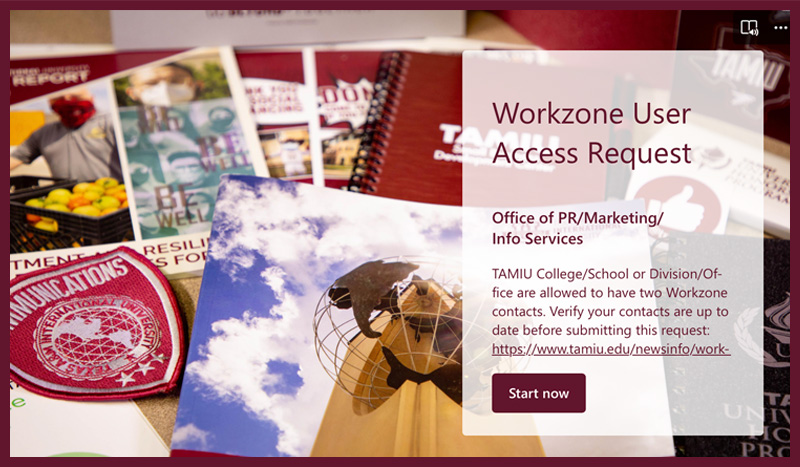 Workzone Request Access