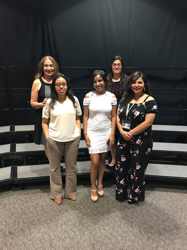 Banquet with staff advisors and three students