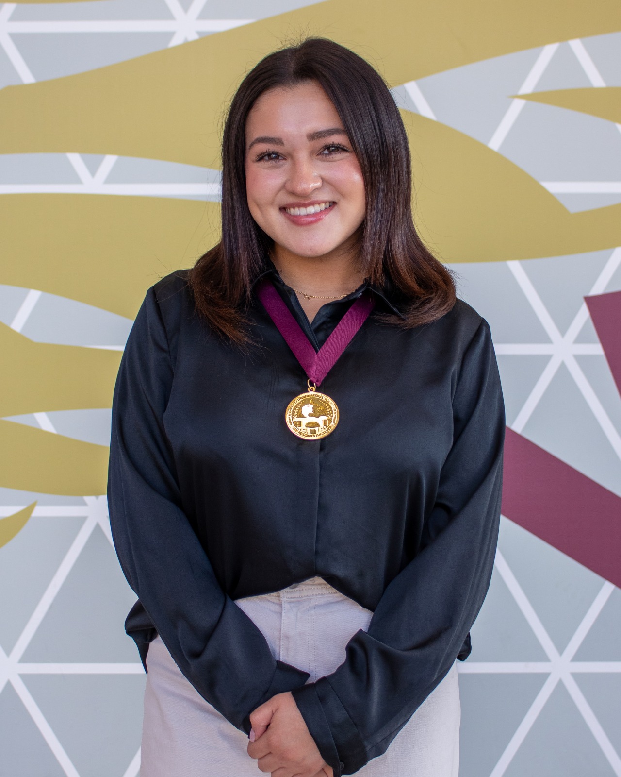 Christelle Audiffred TAMIU President's Service Award Medal
