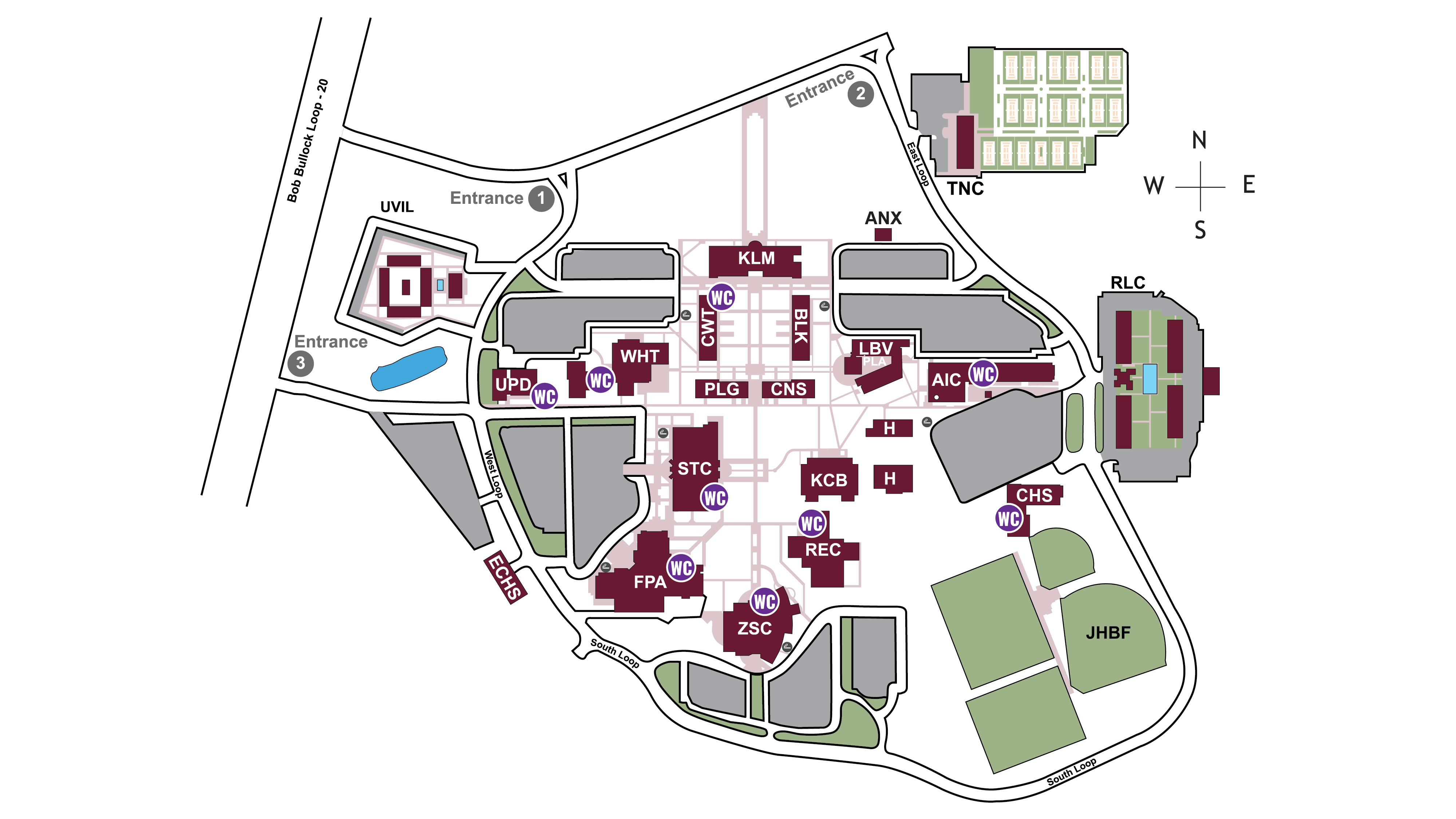 Single Occupancy Restrooms Map