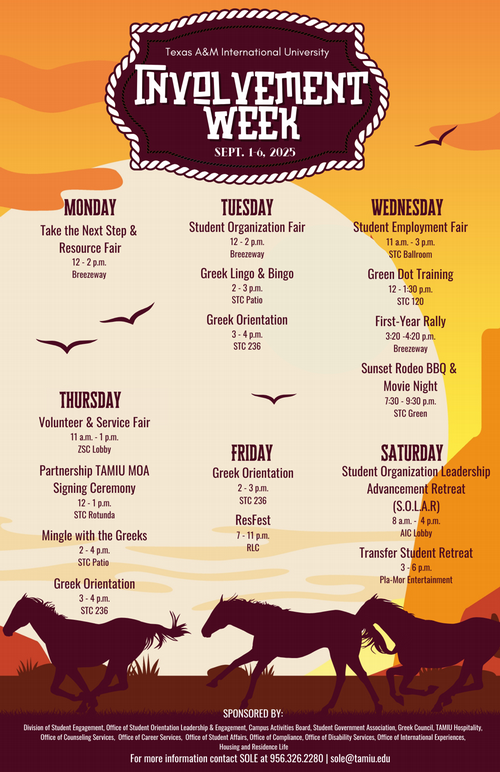 2025 Involvement Week Flyer