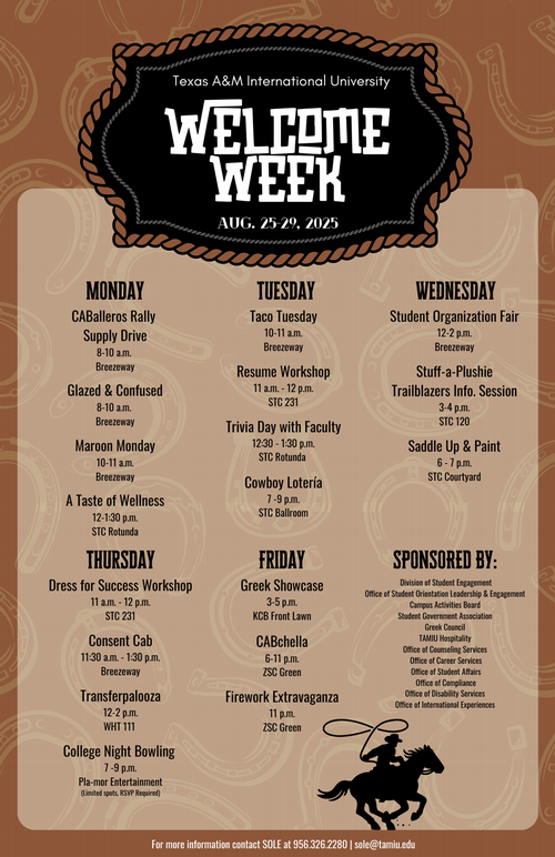 2025 Welcome Week Flyer