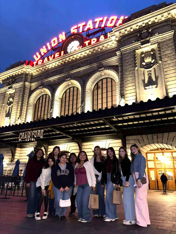 TAMIU CAMP Scholars in front of the Union Station in Denver, Colorado.