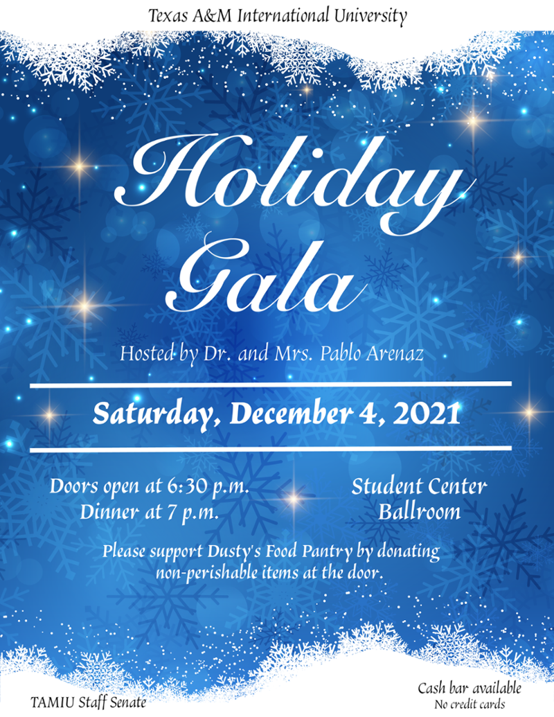 December 2021 Holiday Gala invitation